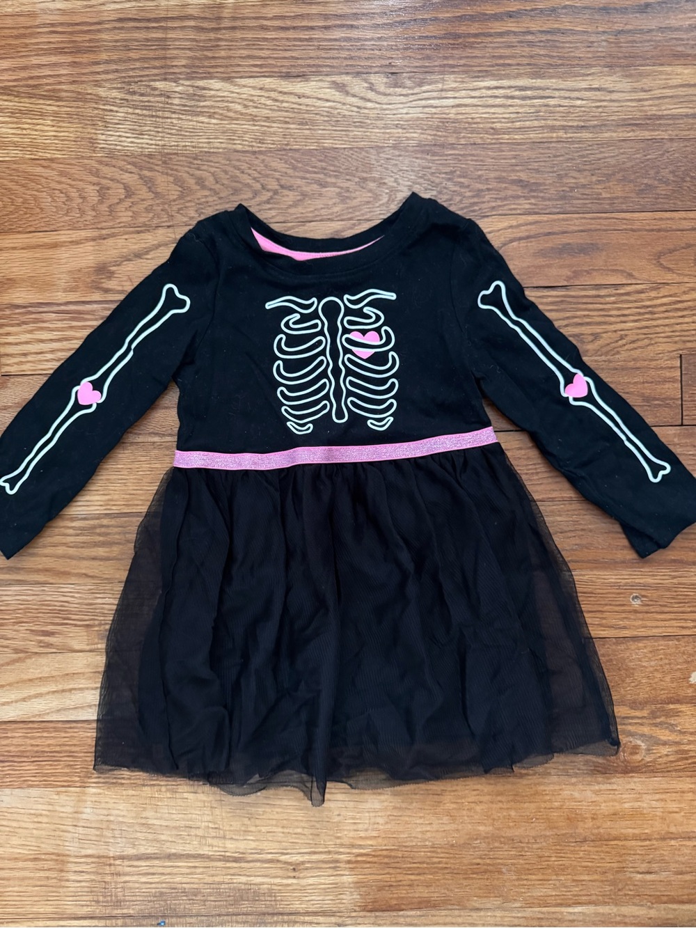 Cat & Jack Black and Pink Skeleton Tulle Dress Costume